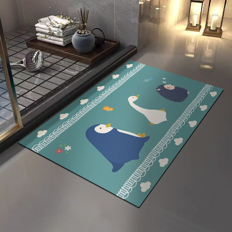 Playful Animal-Themed Bath Mat