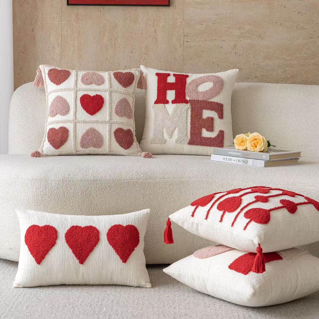 Decorative Love-Stitched Cushion