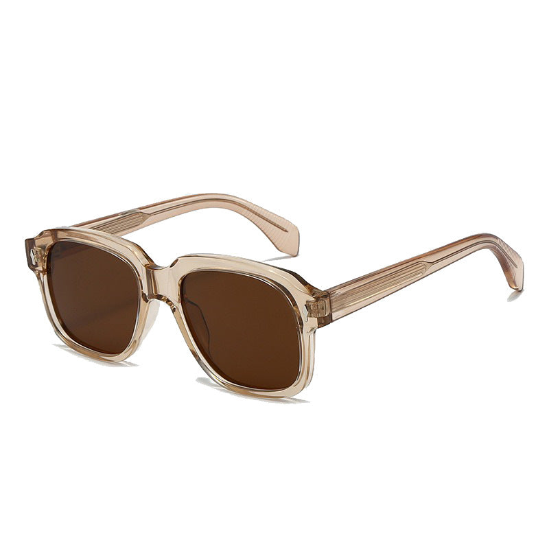 Women Fashionable Square Sunglasses with Transparent Frame and Sturdy Lenses Kalsten