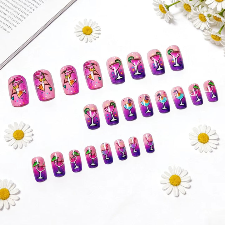 Creative Art Nails with Cheerful Cocktail Design Kalsten