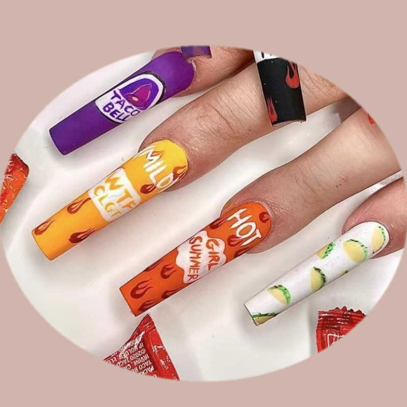 Creative artificial nails with colorful and unique designs Kalsten