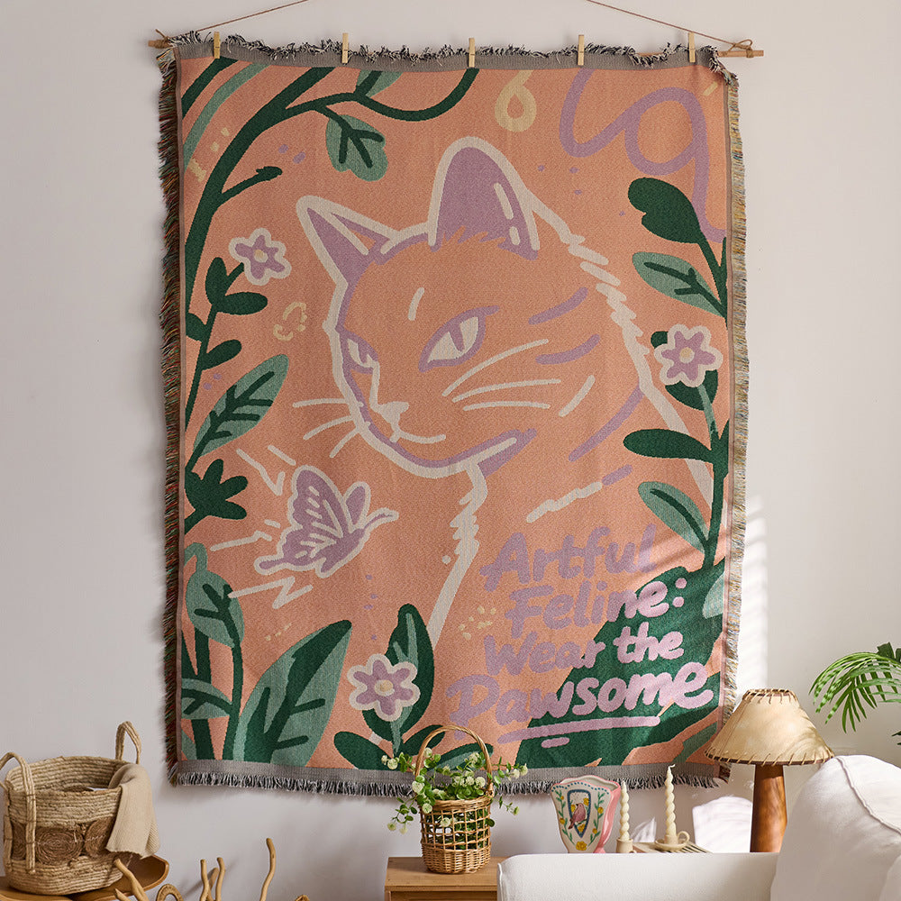 Festive Holiday-Themed Wall Tapestry