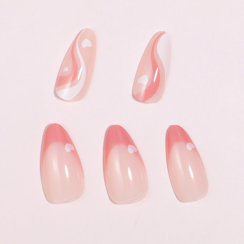 Artistic Heart-Design Press-On Nails Kalsten
