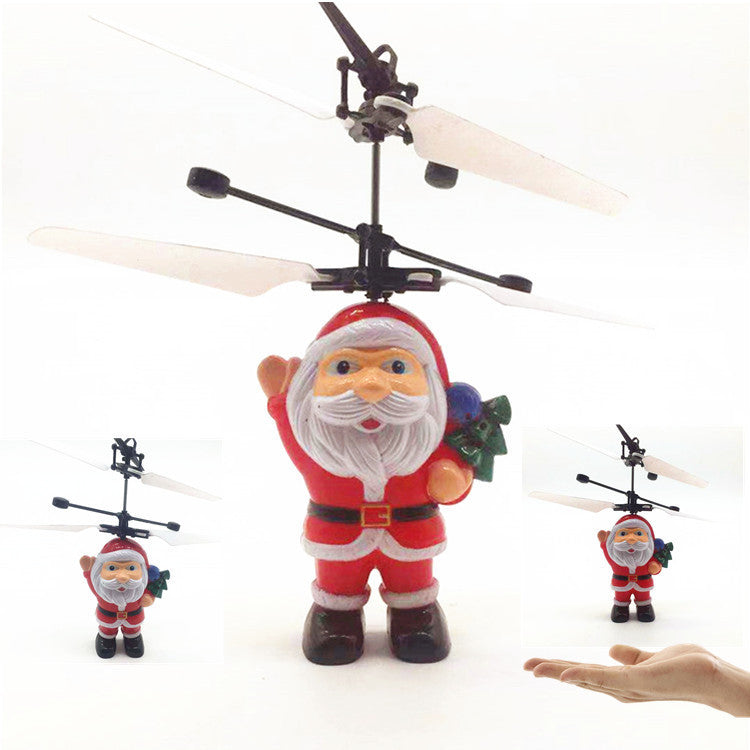 Flying Santa Claus decorative figure with rotor