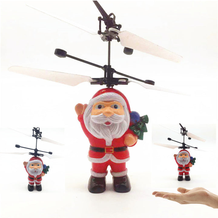 Flying Santa Claus decorative figure with rotor