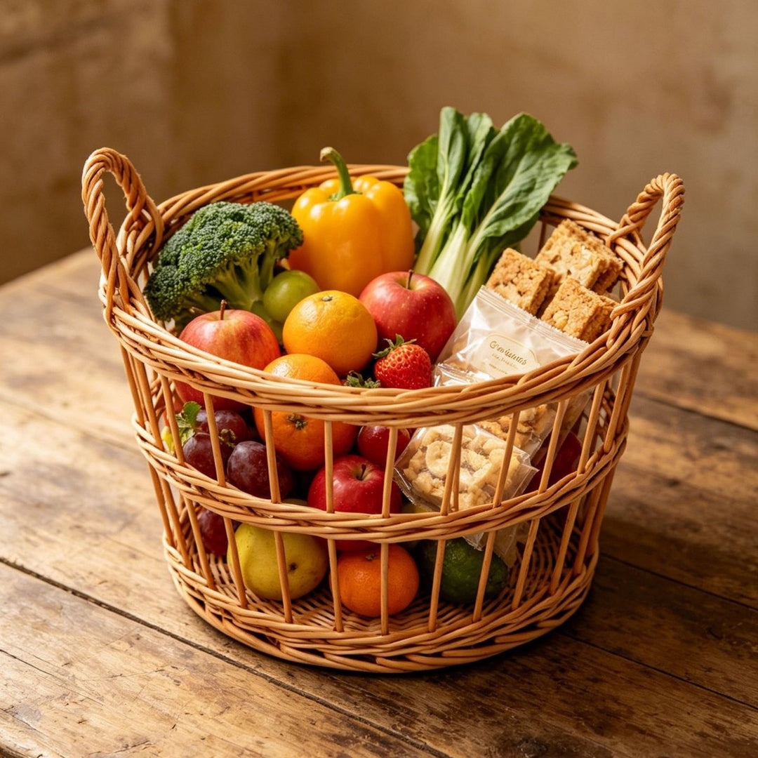 Handcrafted storage basket with weaving Kalsten