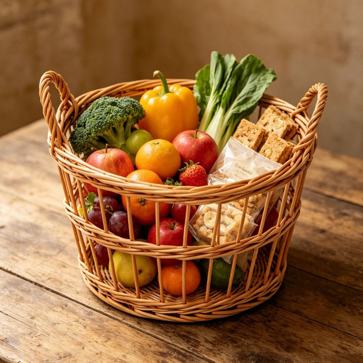 Handcrafted storage basket with weaving Kalsten