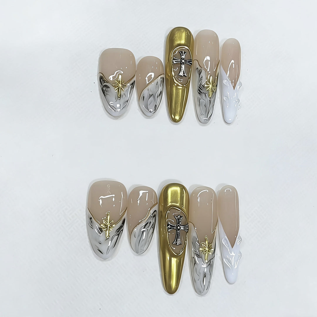 Stylish Artistic Press-On Nail Set Kalsten