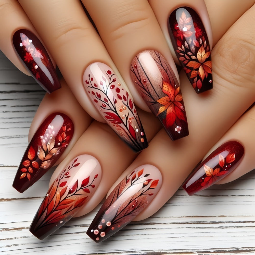 Artificial nails with floral design Kalsten