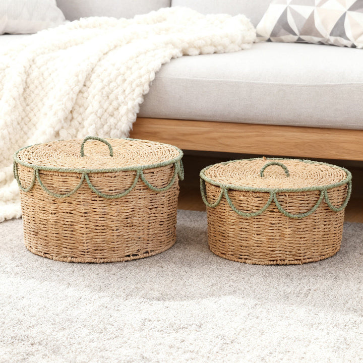 Handcrafted Vintage-Style Storage Basket Kalsten