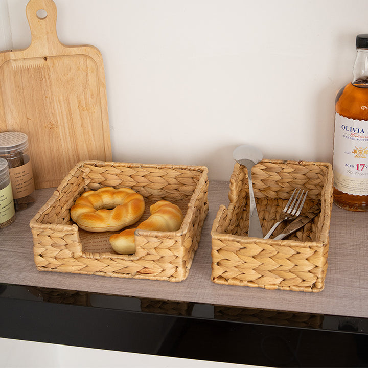Handcrafted Natural Wicker Organizer Kalsten