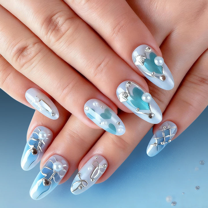 Artistic Crystal-Embellished Nail Art Set Kalsten