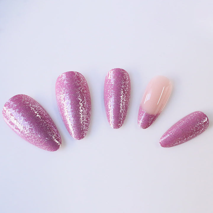 Floral Glitter Nail Art Extensions Kalsten