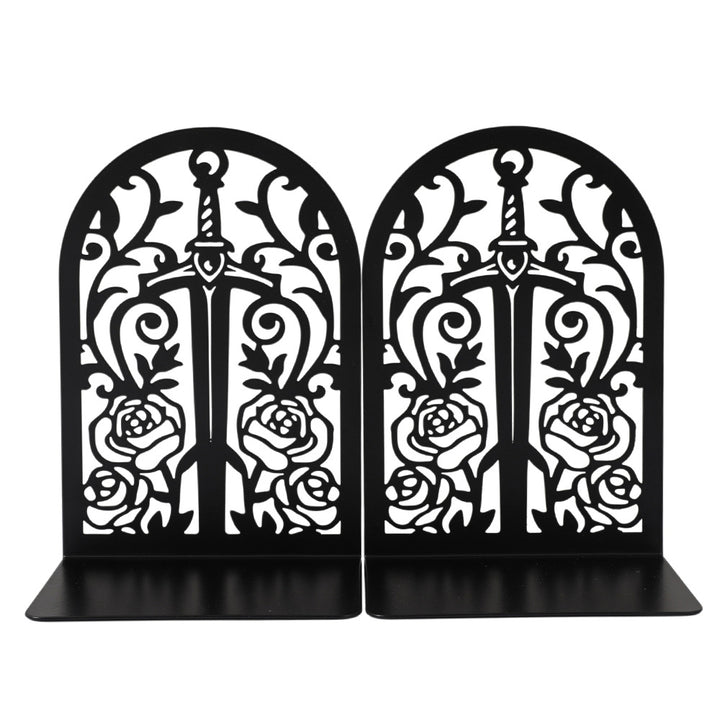 Elegant Floral Metal Bookends