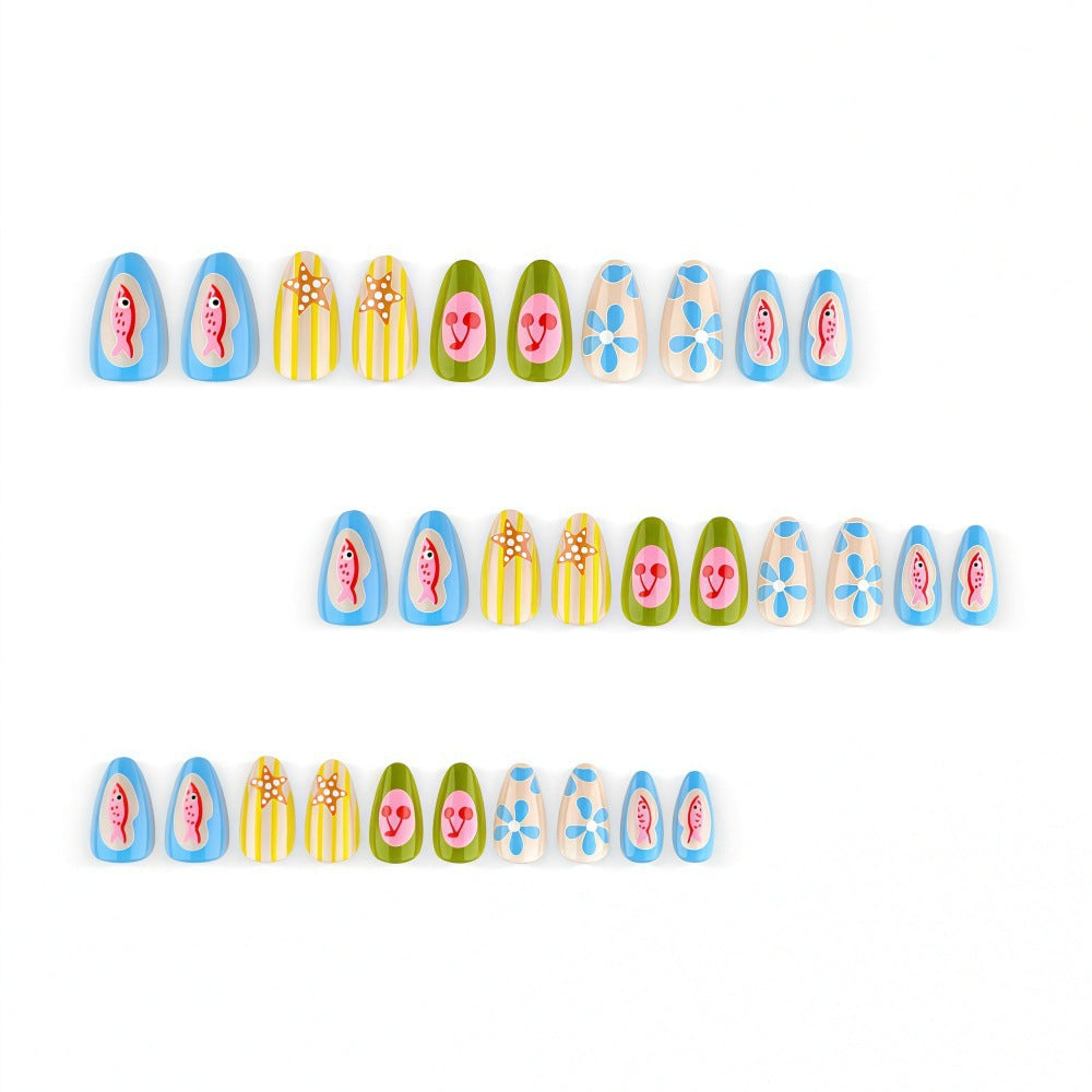 Creative Nail Art Set with Playful Designs Kalsten