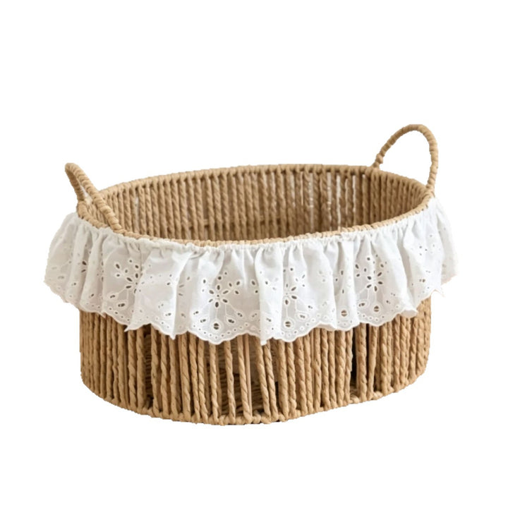 Charming storage basket with ruffle detail Kalsten