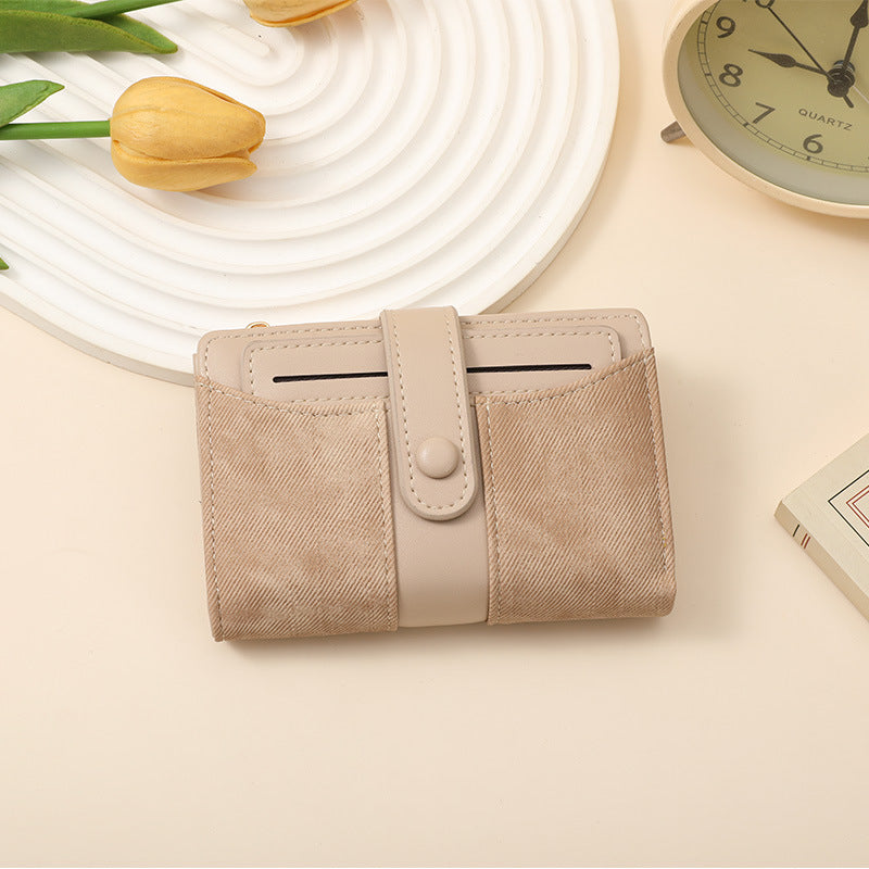 Textured Multi-Pocket Snap Closure Wallet Kalsten