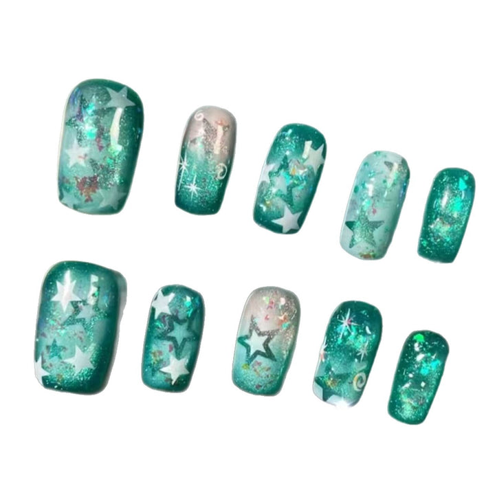 Glitter Star Press-On Nail Art Set Kalsten
