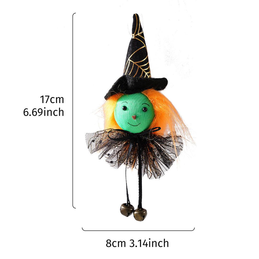 Halloween hair clip with cat face, witch hat and bell