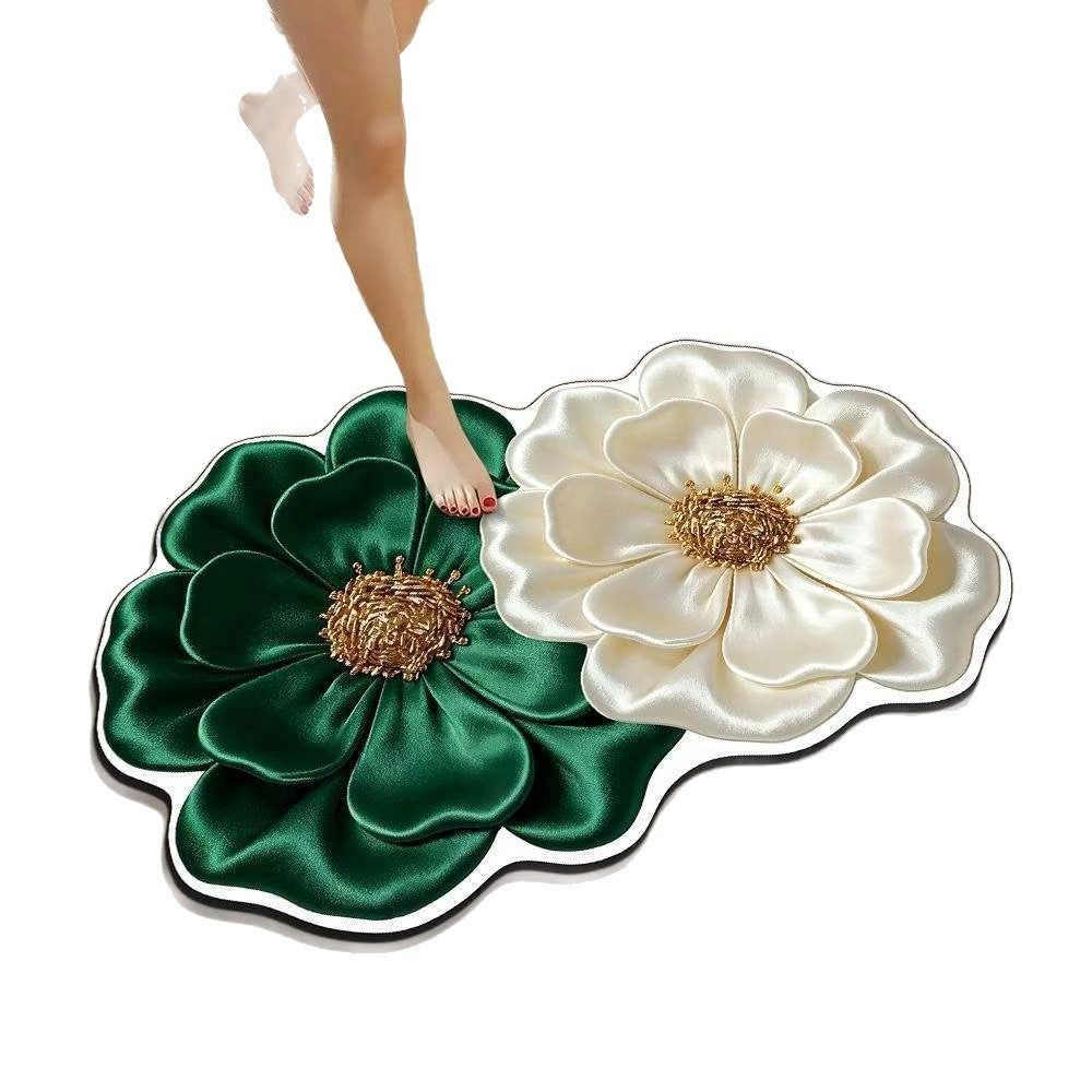 Decorative Flower Bath Mat Kalsten