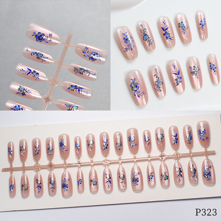Floral Design Press-On Nail Tips Kalsten