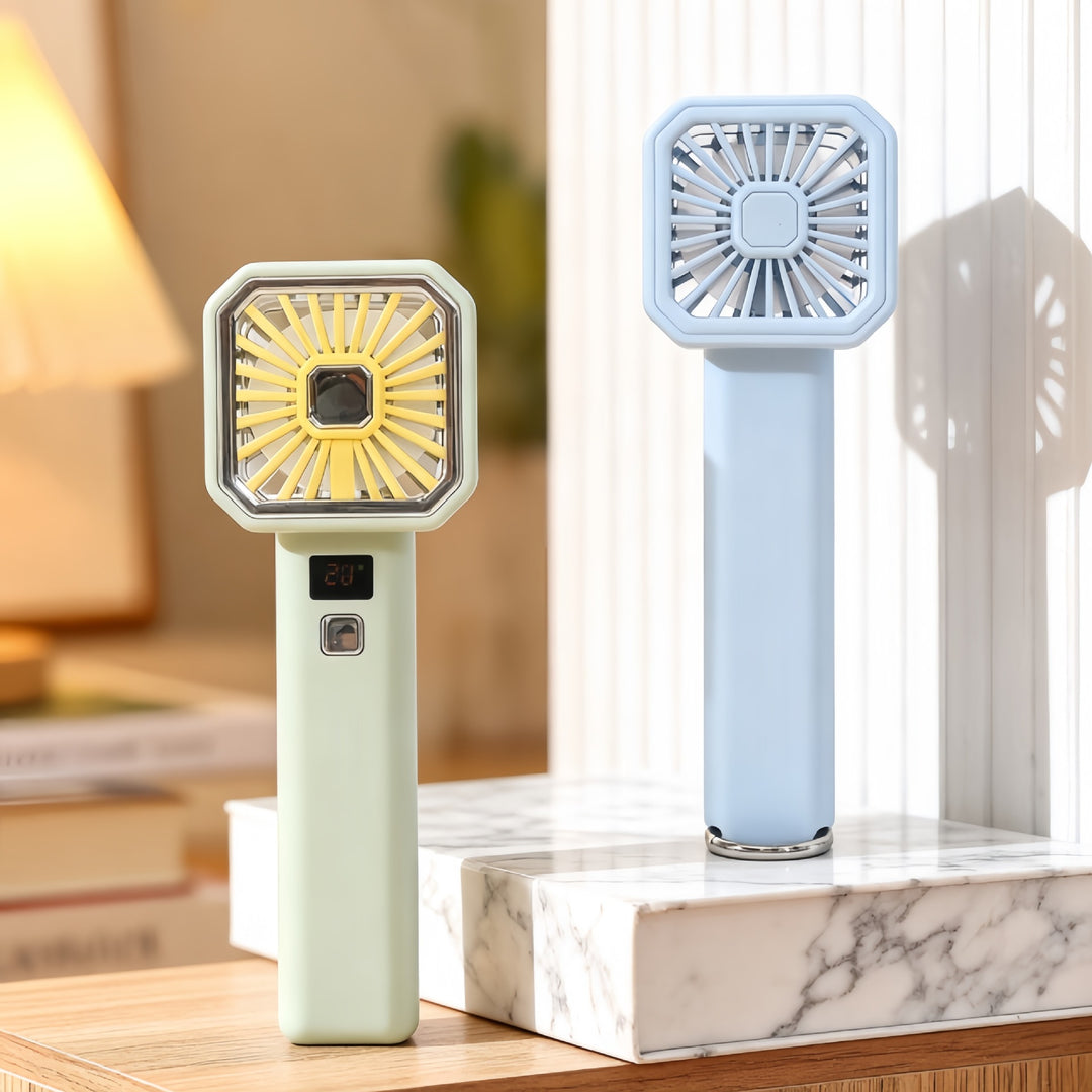 Women's Portable Handheld Fan with Digital Control Kalsten