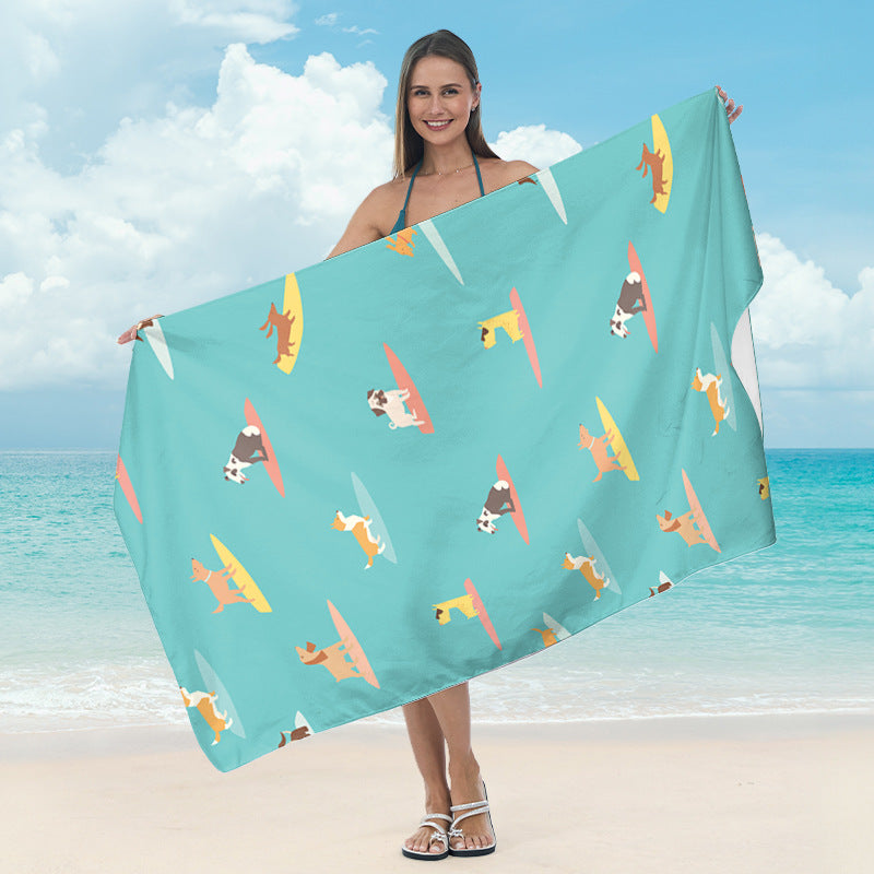 Beach towel with creative surf motif Kalsten