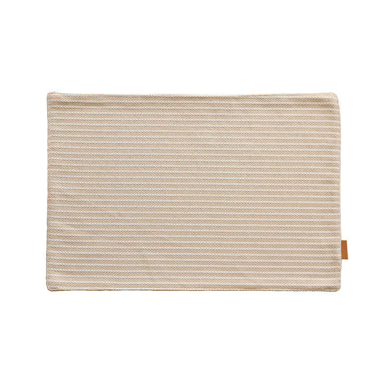 Rectangular table set made of woven herringbone cotton blend with anti-slip coating Kalsten