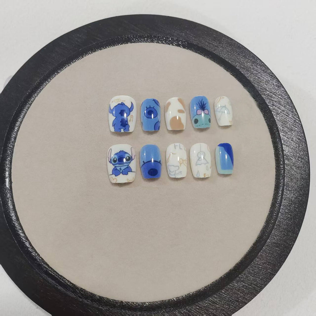 Fun Cartoon Character Press-On Nail Art Kit Kalsten