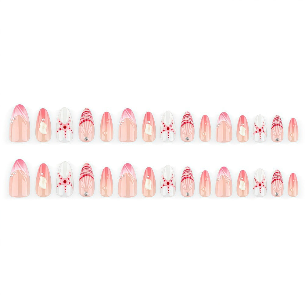 Artificial nails in maritime style with starfish motifs Kalsten