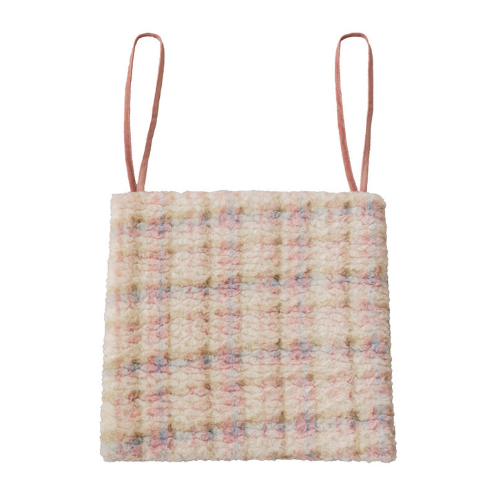 Square bouclé shoulder bag with fine straps Kalsten