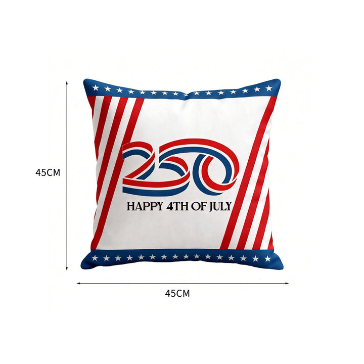 Decorative Throw Pillow with Patriotic Design
