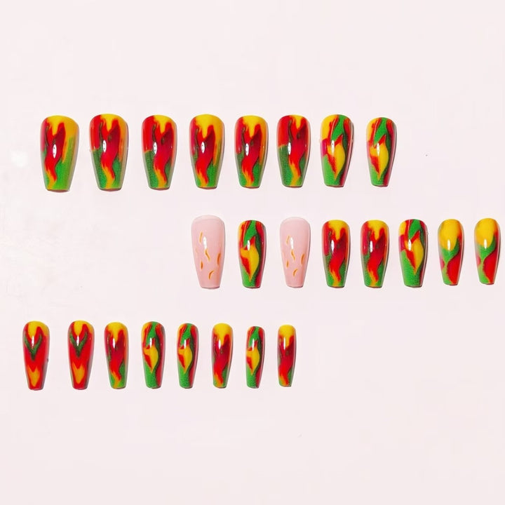Flame-Inspired Nail Art