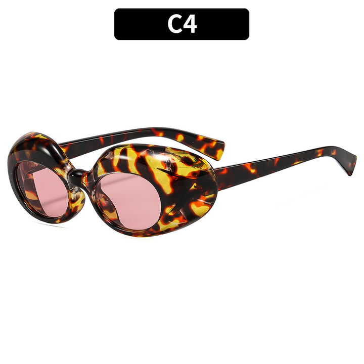 Artistic Oval Frame Sunglasses