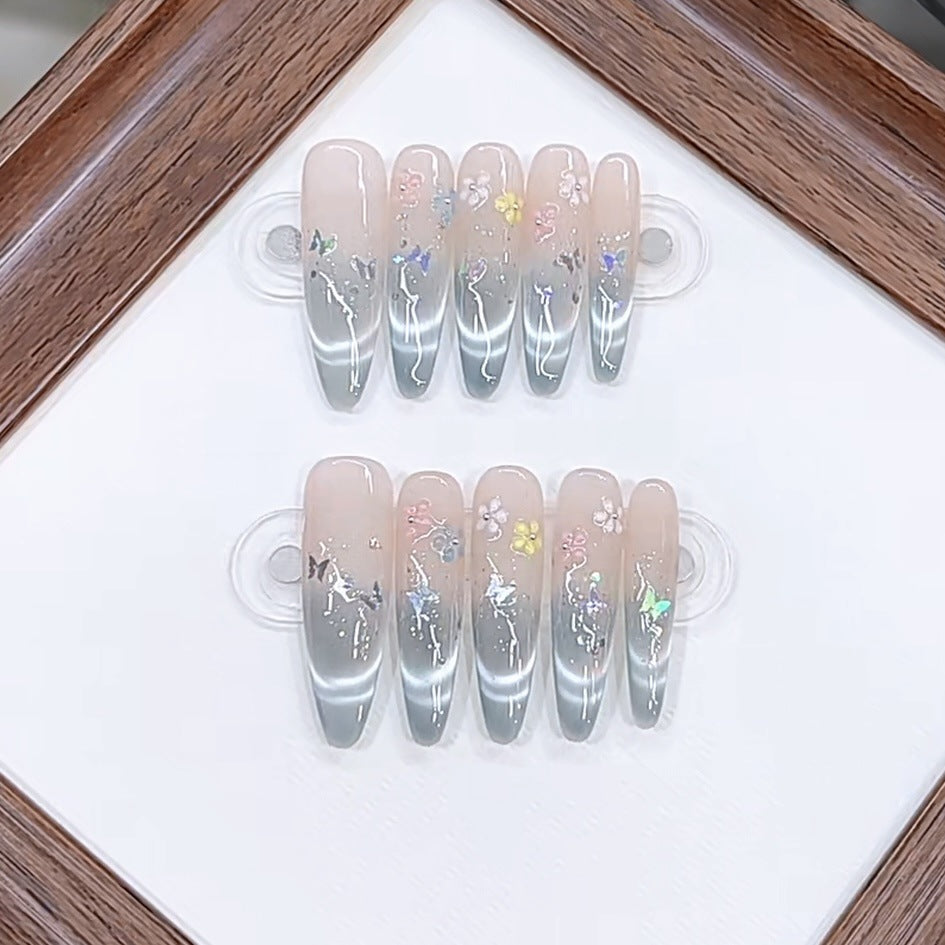 Artistic Floral Design Press-On Nail Set Kalsten