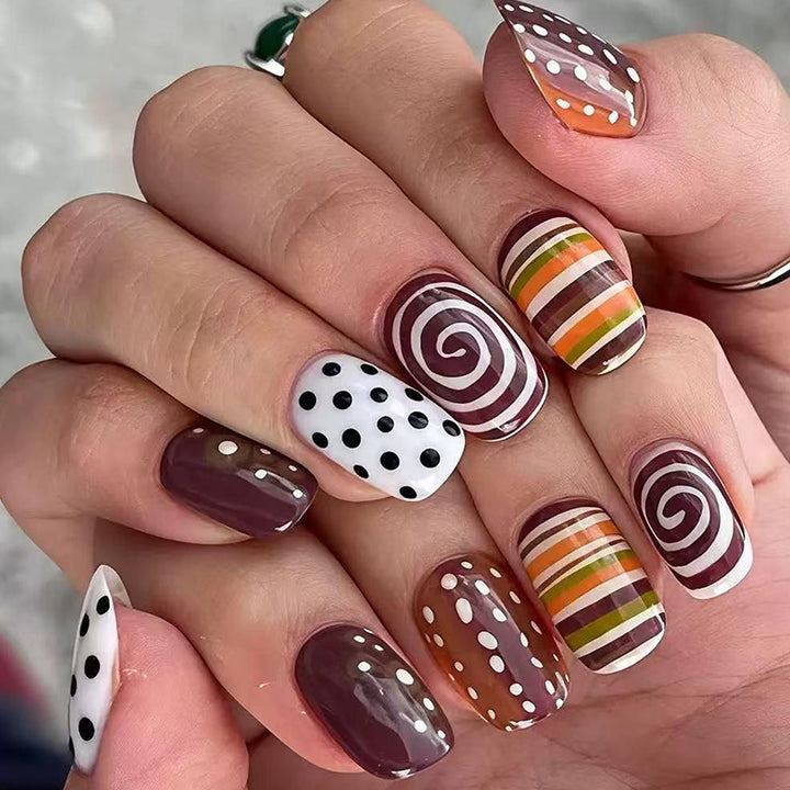 Artistic Patterned Nail Art Enhancements Kalsten