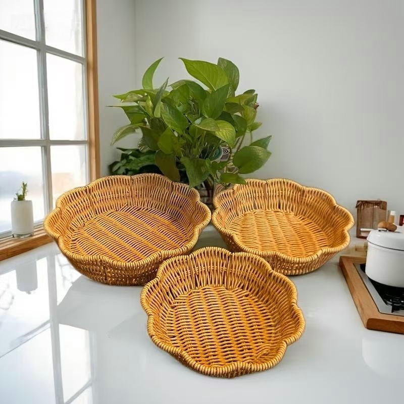 Decorative Woven Fruit Serving Bowl Kalsten