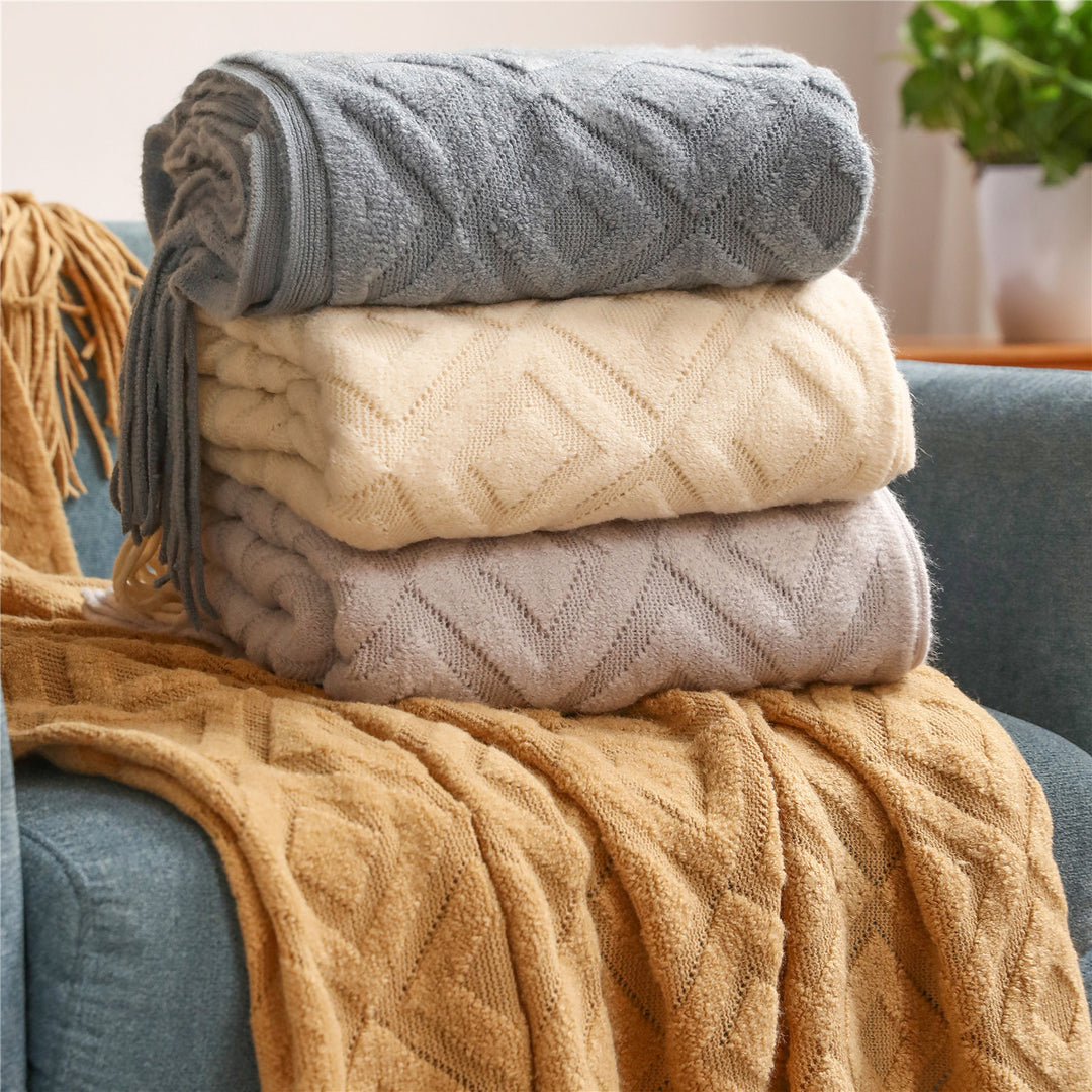 Cozy Knit Throw Blanket