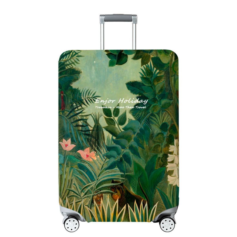 Unisex Hard Shell Travel Suitcase with Creative Travel Motif Kalsten