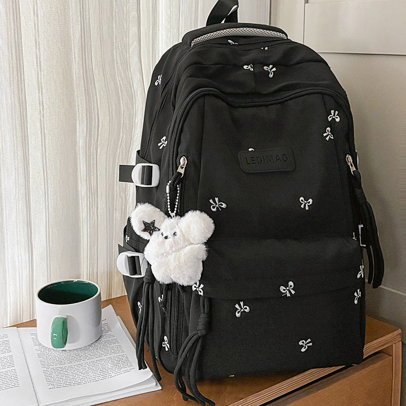 Lightweight Embroidered School Backpack