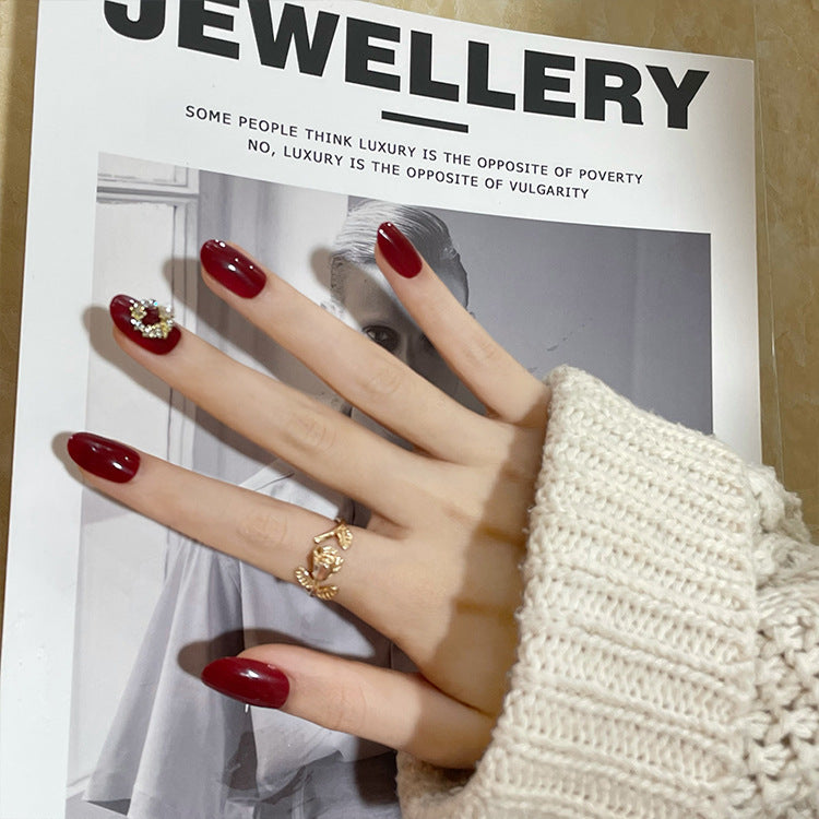 Stylish heart and ombre design artificial nails Kalsten