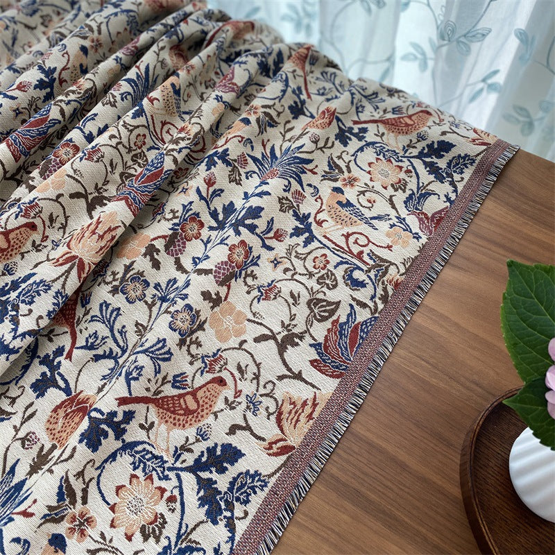 Decorative Floral Tapestry Blanket