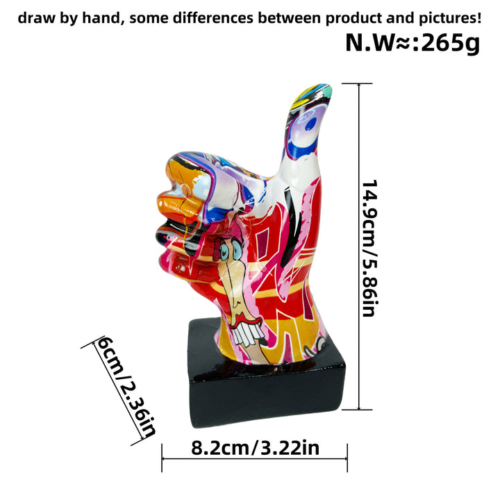 Stylish hand sculptures with colorful design Kalsten