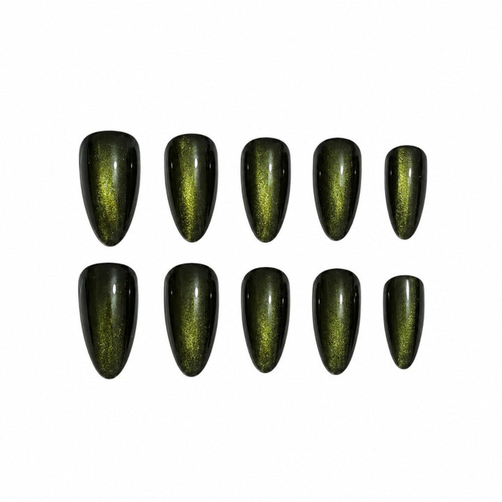 Stylish Glossy Almond-Shaped Press-On Nails Kalsten