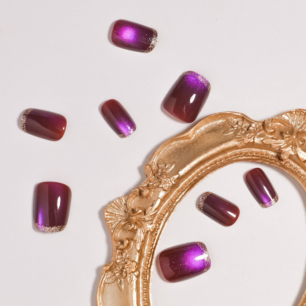 Elegant Glitter Ombre Press-On Nails Kalsten