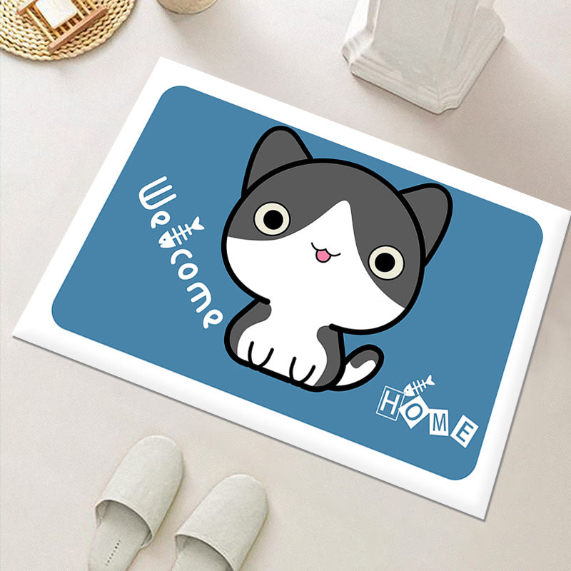 Cute Cat-Themed Indoor Area Mat