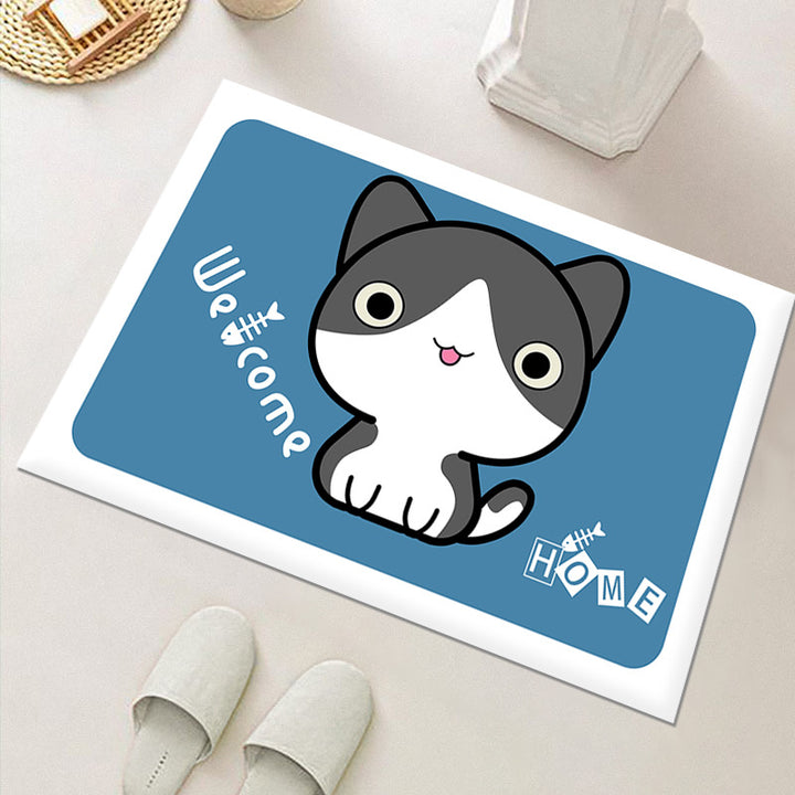 Cute Cat-Themed Indoor Area Mat