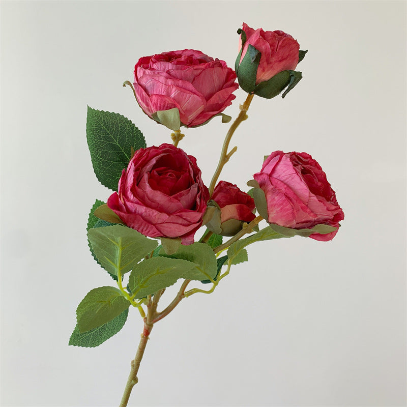 Faux Floral Rose Stem