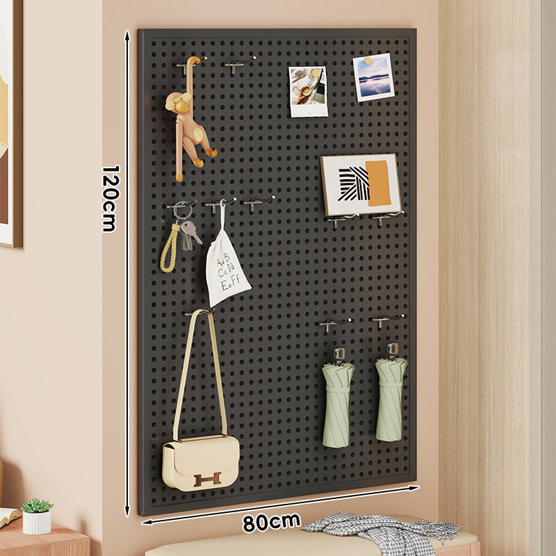 Wall-Mounted Perforated Metal Pegboard Organizer Panel