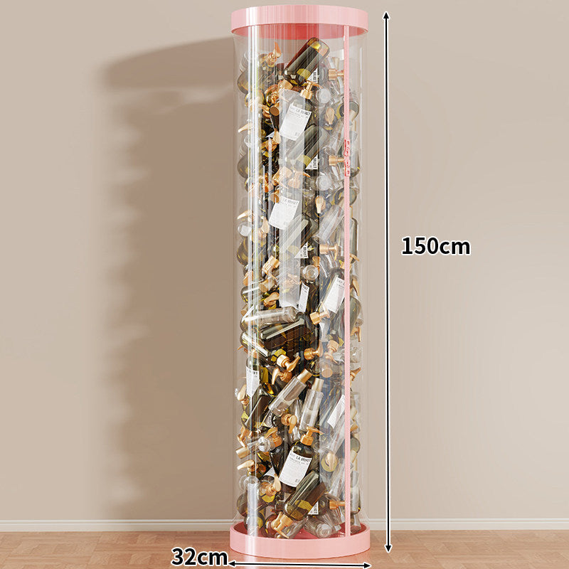 Tall Clear Acrylic Vertical Display Cylinder for Mini Perfume & Sample Bottle Collection